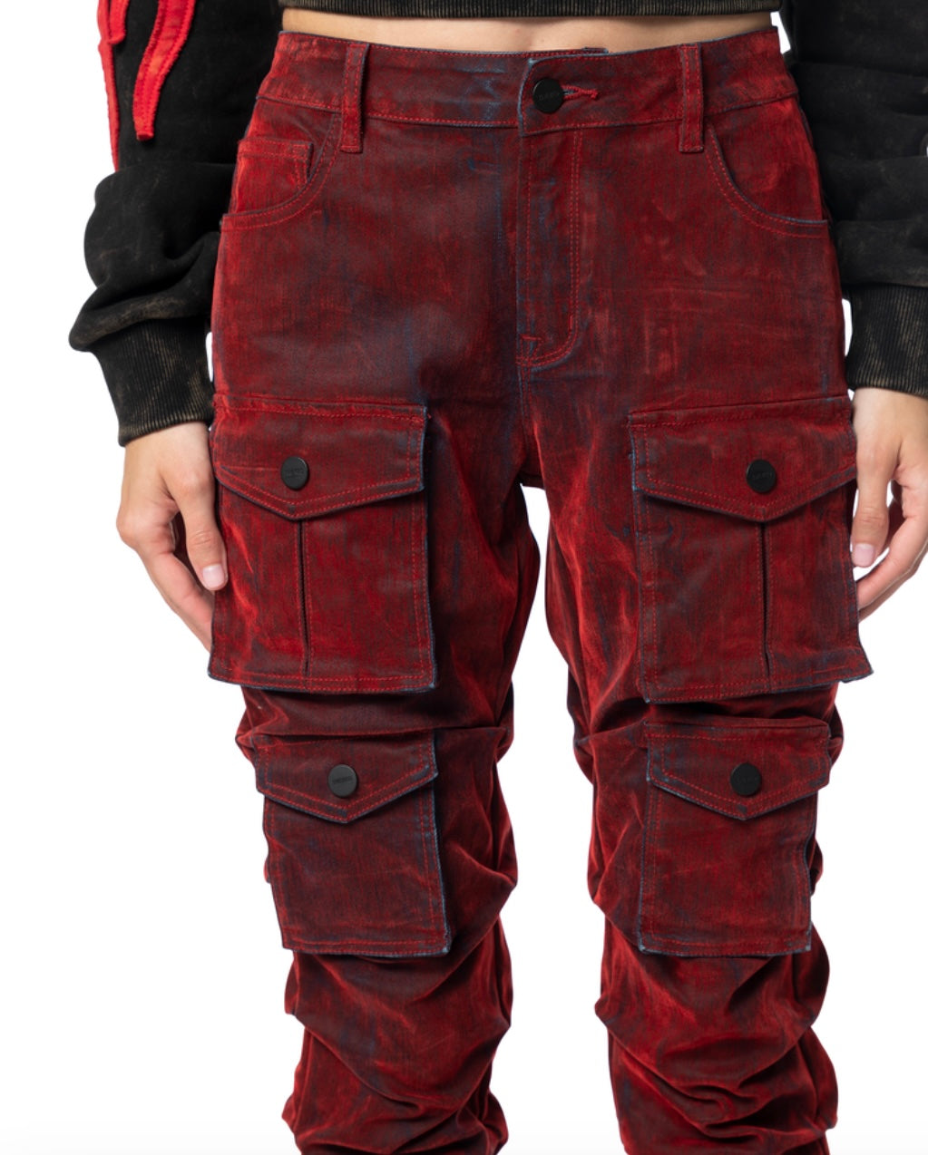 Red Velvet Stacked Women’s Jeans