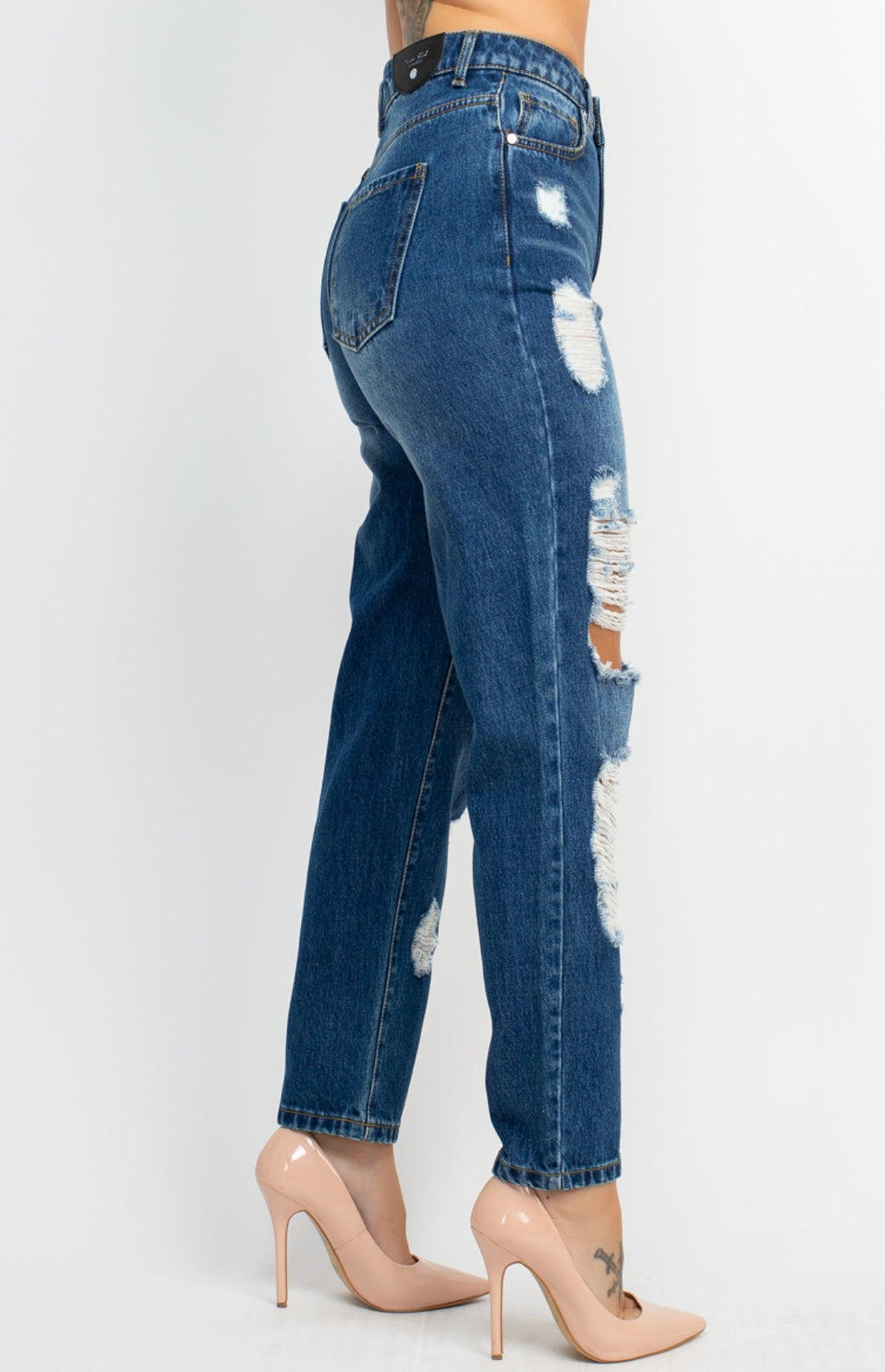 Dark Denim Distressed Jeans