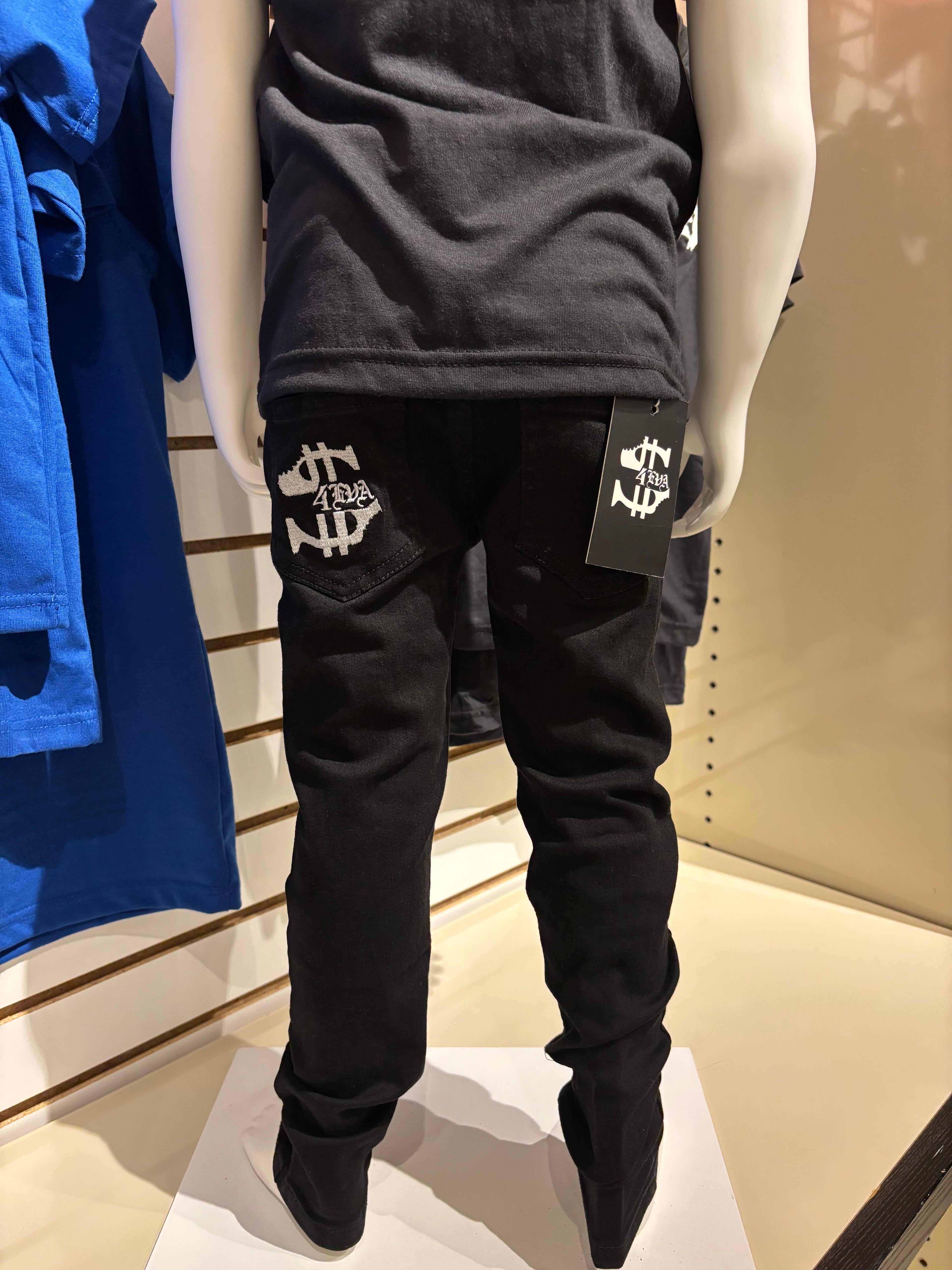 4EvaMoney Black Jeans Kids