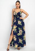 Navy Blue Flower Dress