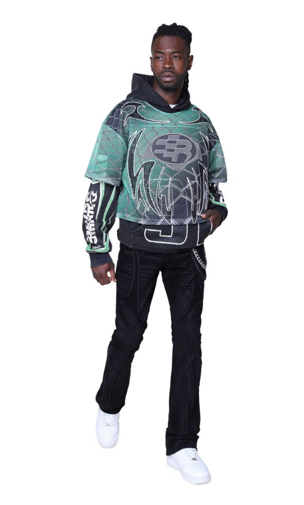 Smoke Rise Mesh + Fleece Hoodie