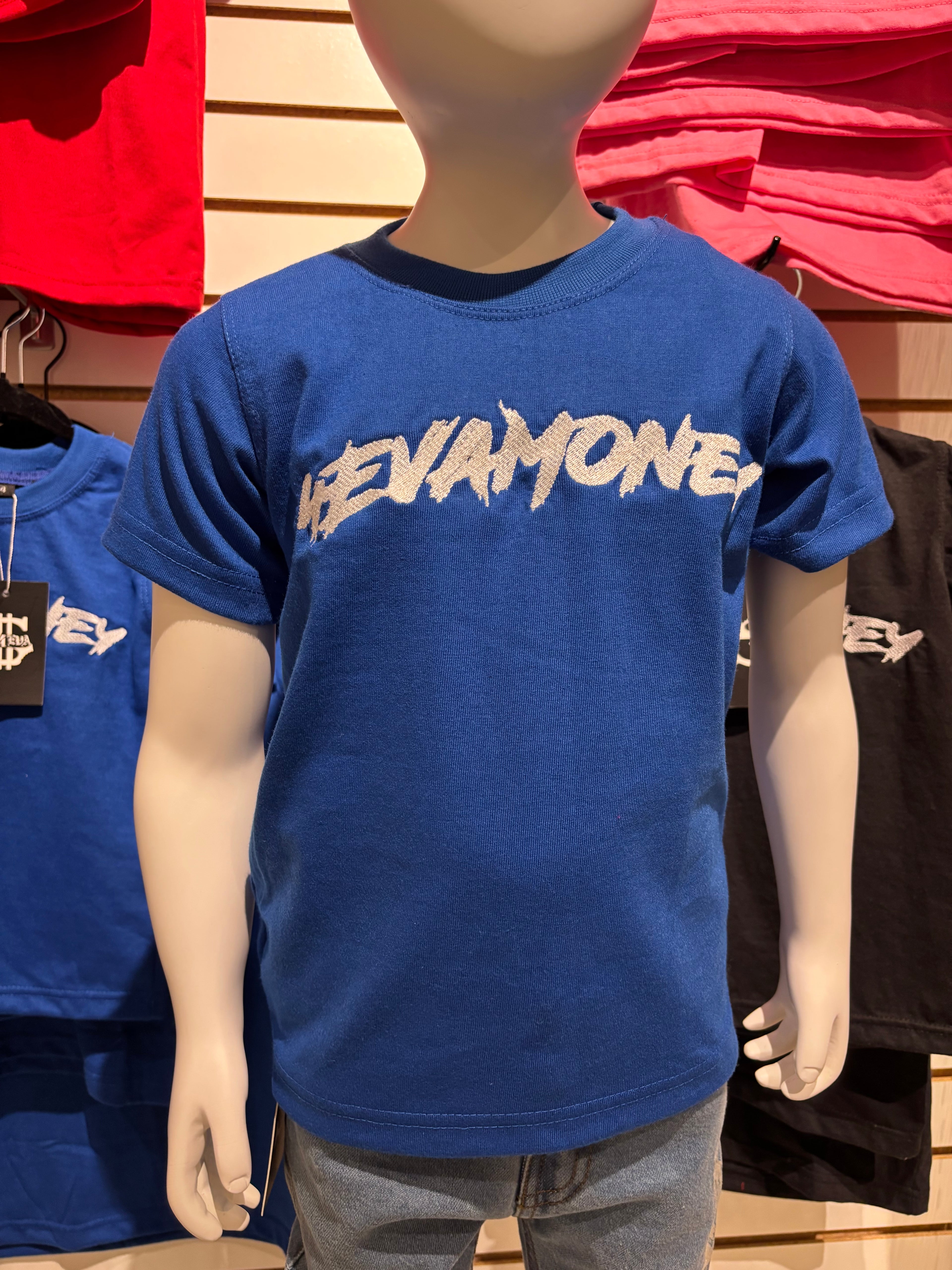 4EvaMoney Blue Kids T-Shirt