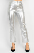 Metallic Silver Pants