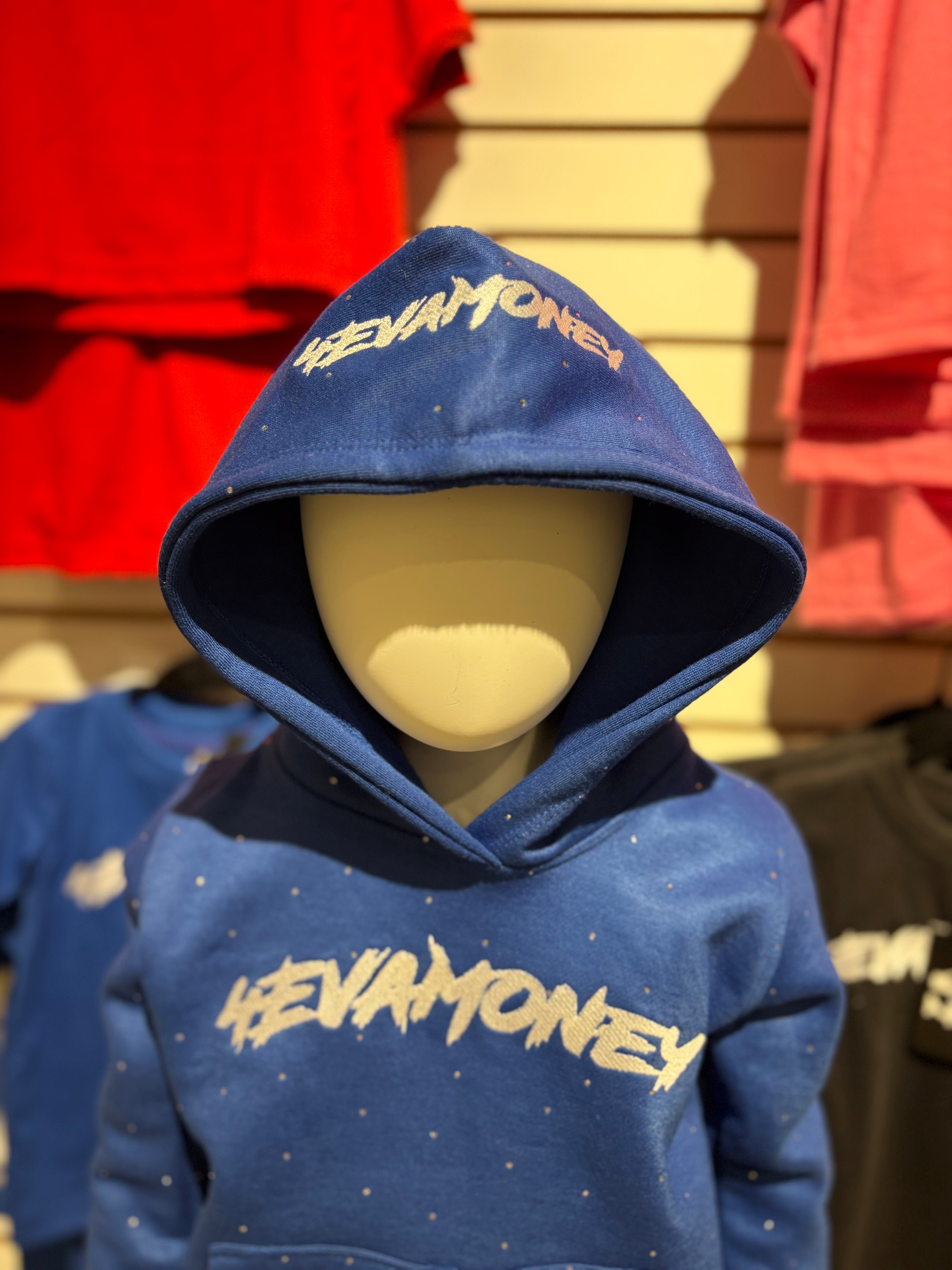 4EvaMoney Rhinestone Blue Kids Set