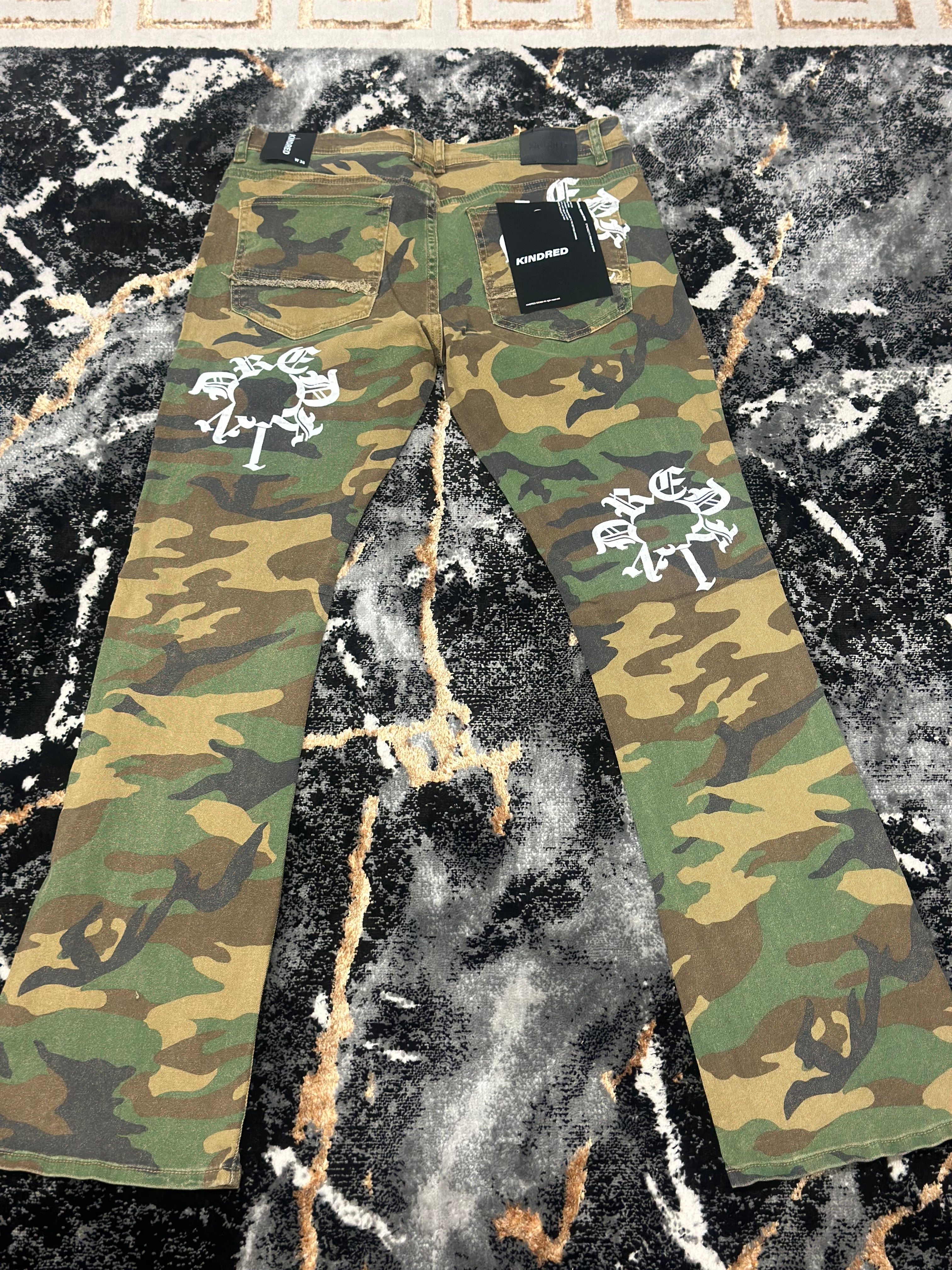 Camo Mens Stacked Jeans