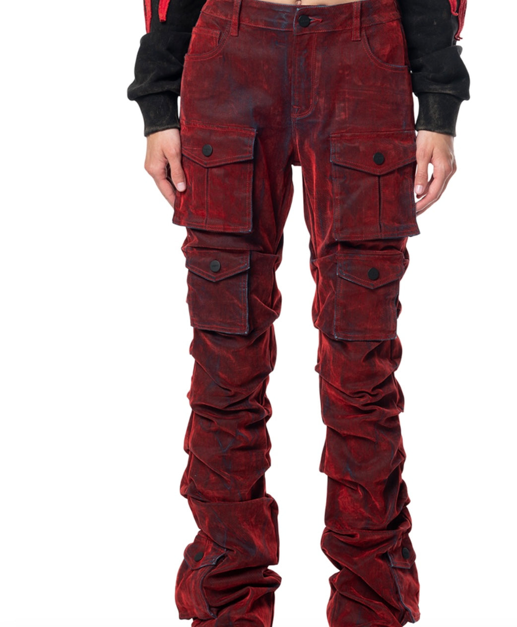 Red Velvet Stacked Women’s Jeans