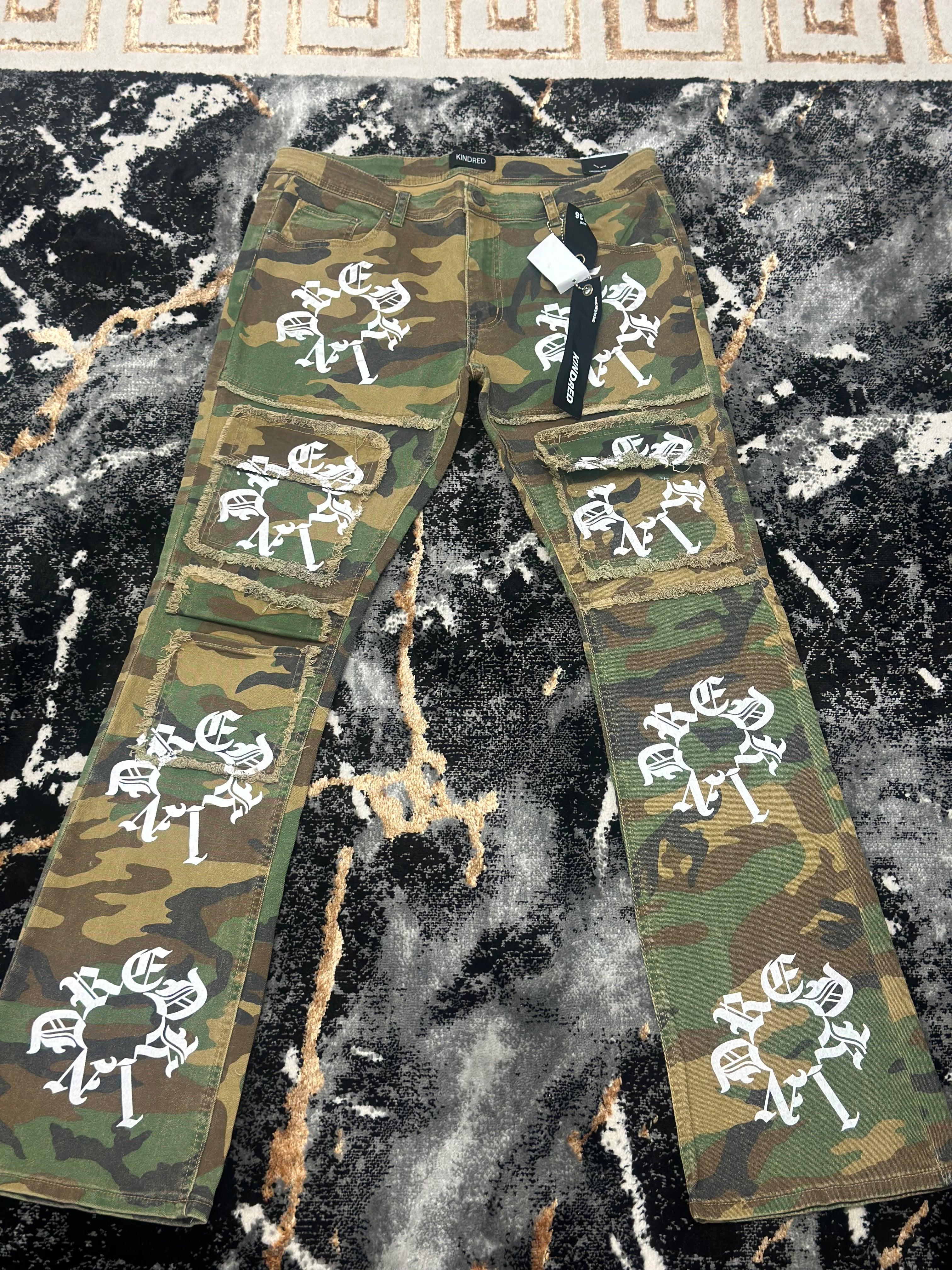 Camo Mens Stacked Jeans