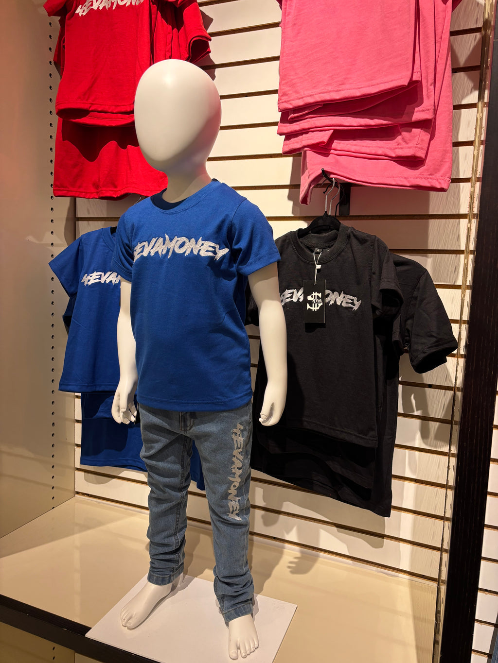 4EvaMoney Blue Kids T-Shirt