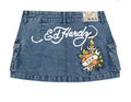 Ed Hardy Light Denim Cargo Skirt