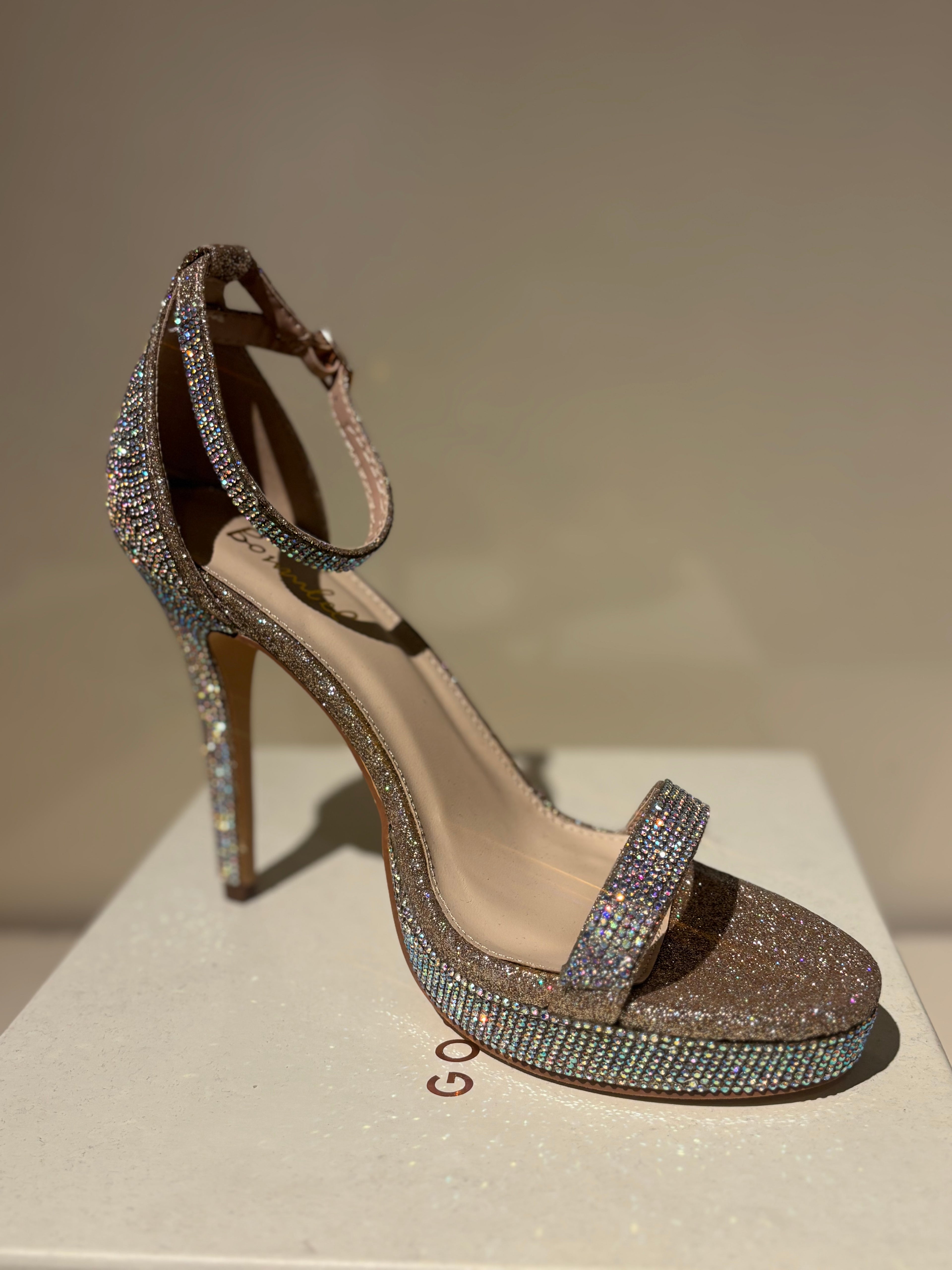 Rhinestone Rose Gold Pumps