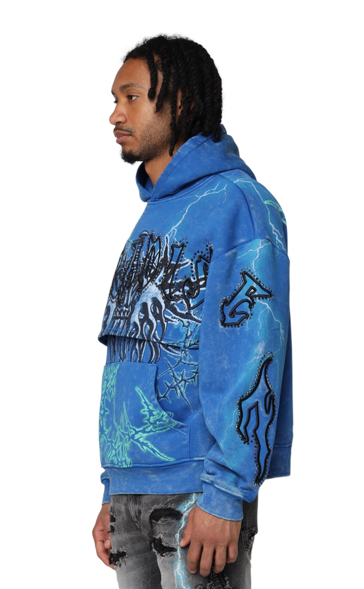 Rhinestone Smoke Rise Hoodie