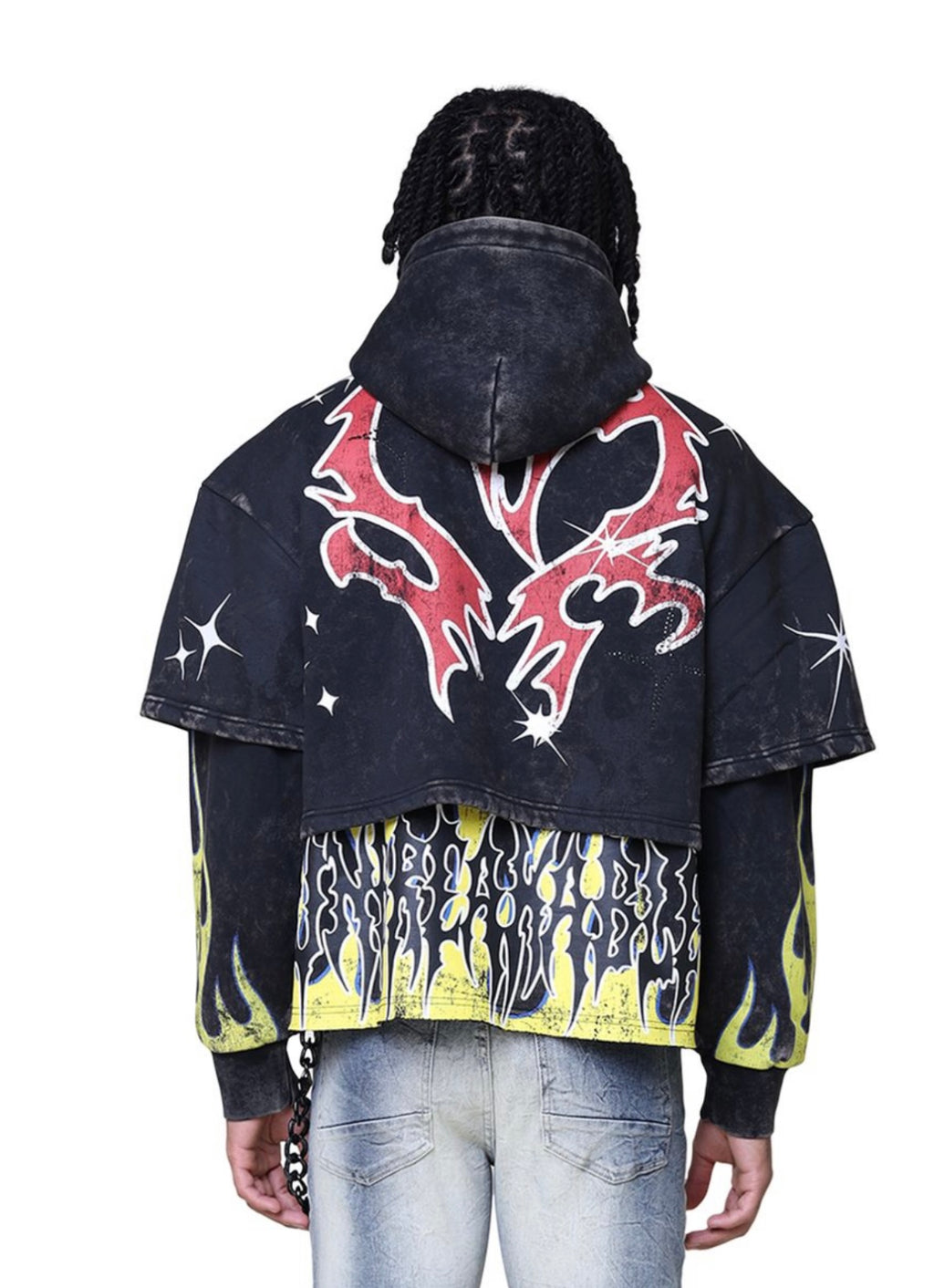 Rhinestone Fleece Hoodie