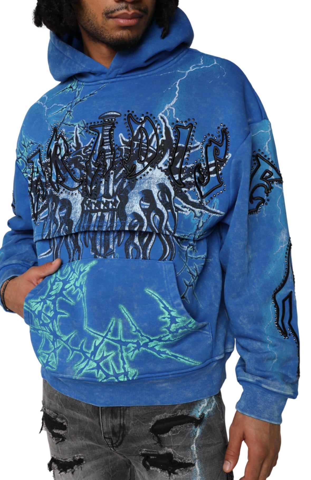 Rhinestone Smoke Rise Hoodie