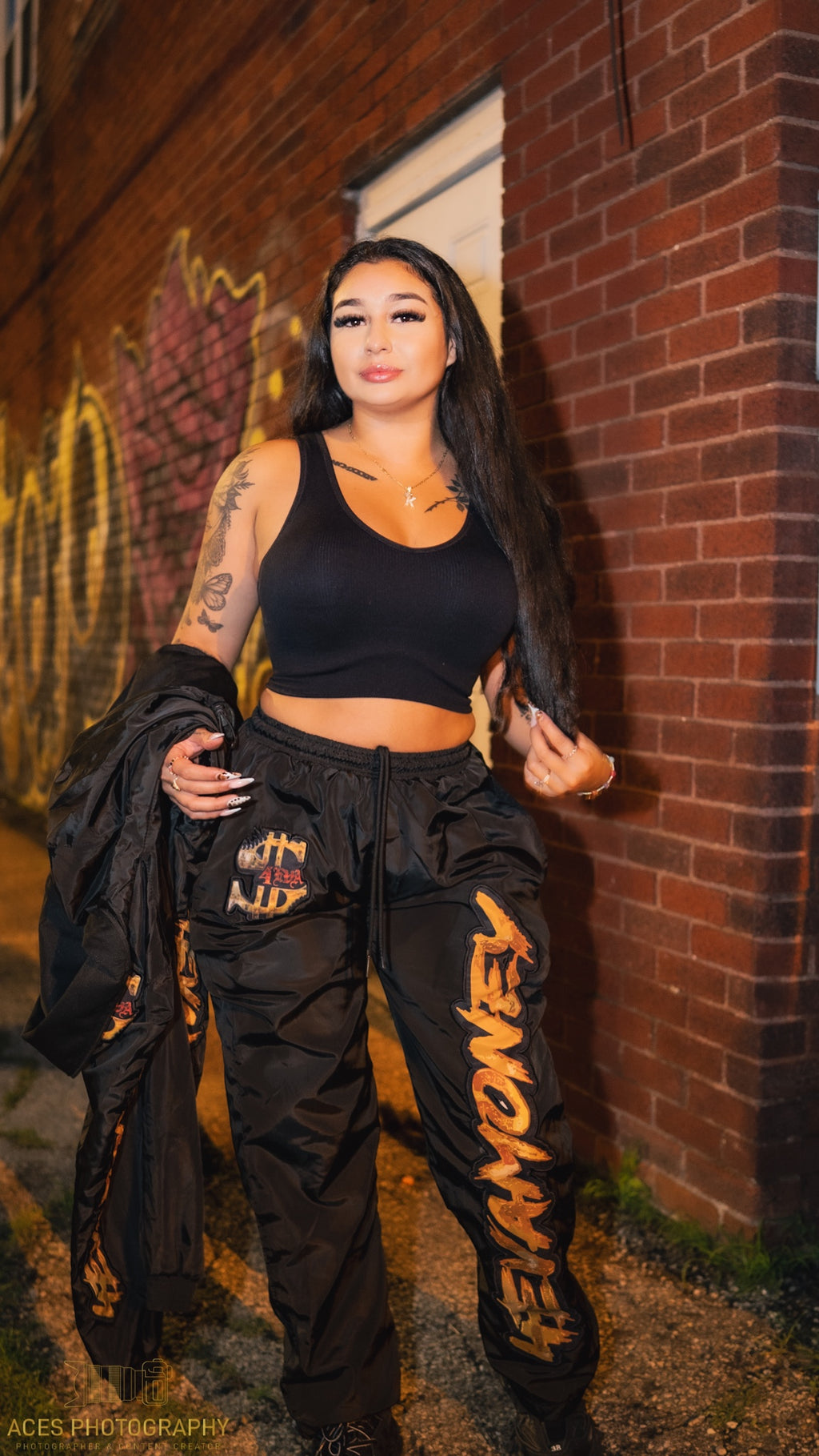 4EvaMoney Black Zip Up Coat ONLY