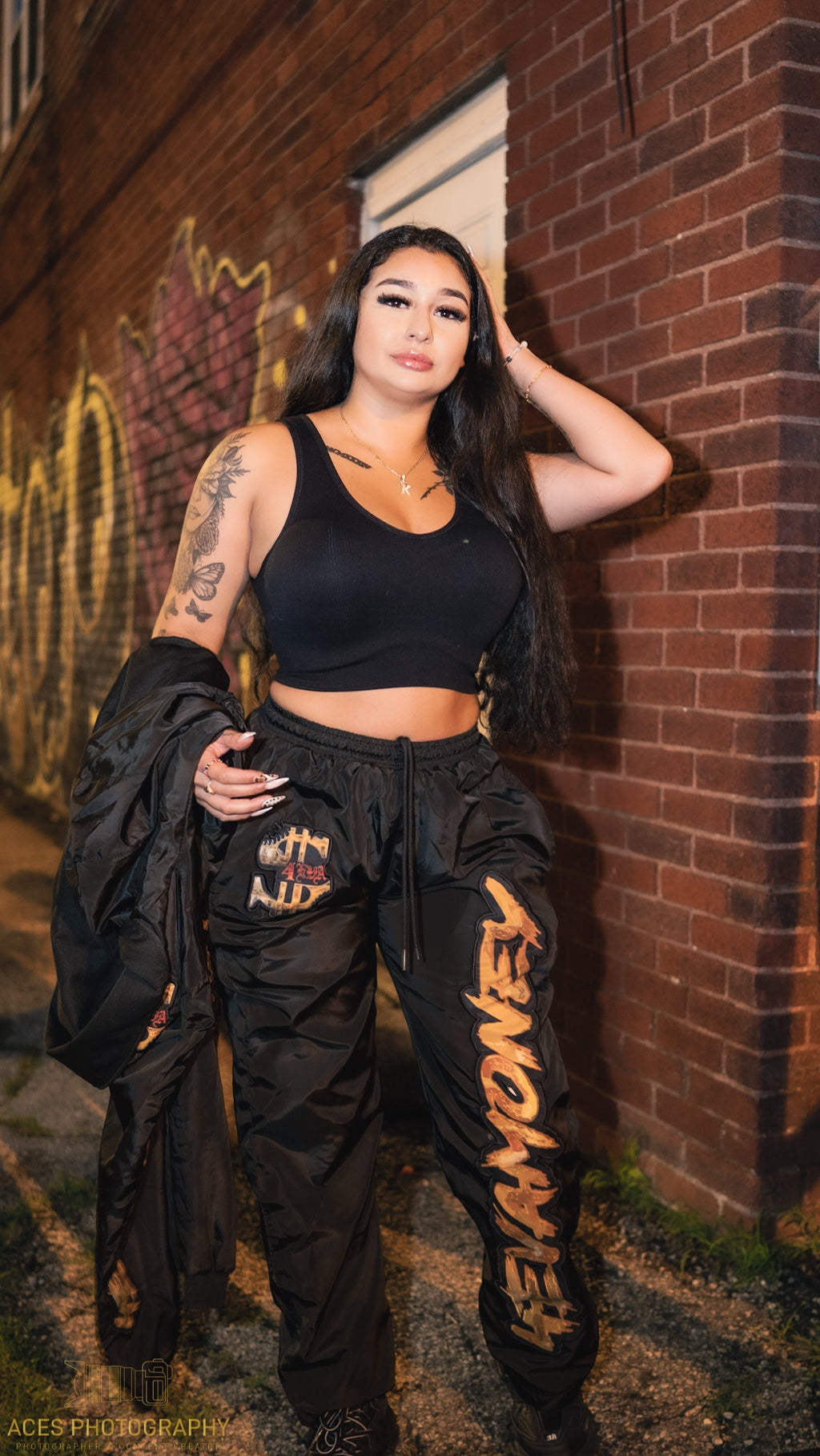 4EvaMoney Black Zip Up Coat ONLY