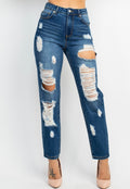 Dark Denim Distressed Jeans