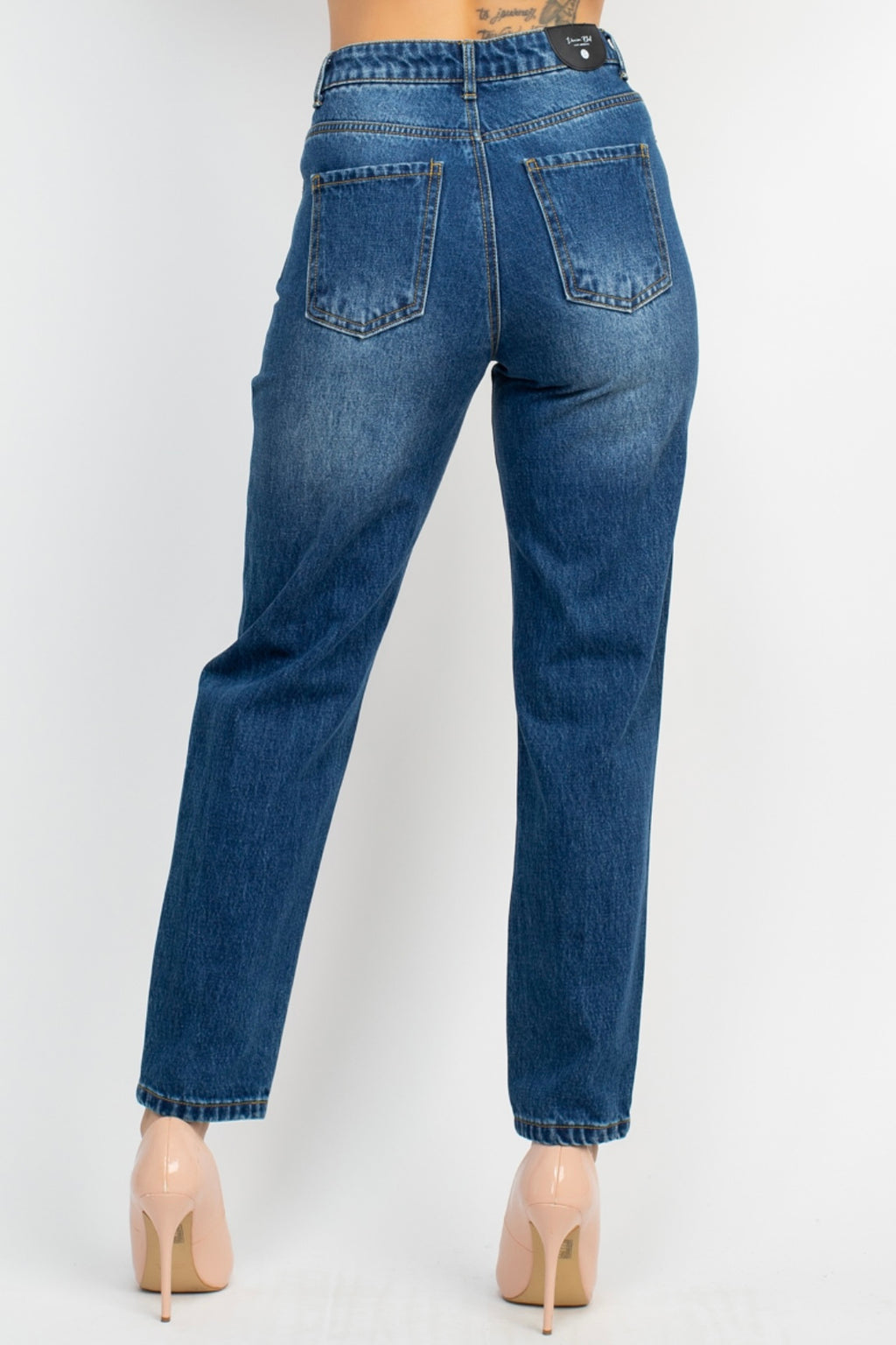 Dark Denim Distressed Jeans