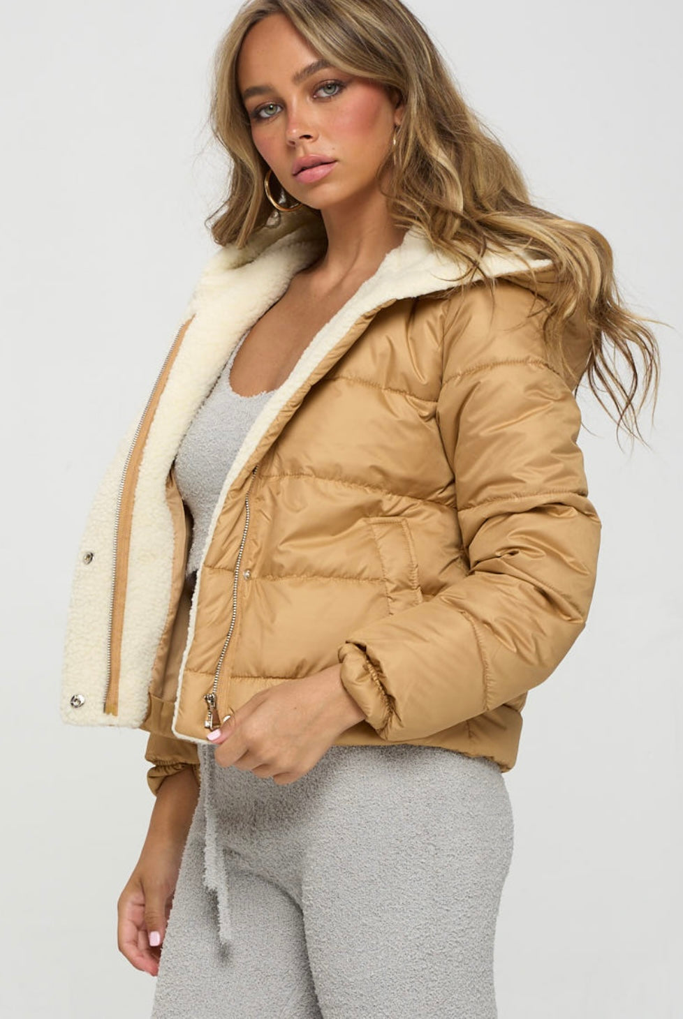Fur Lining Quilted Coat