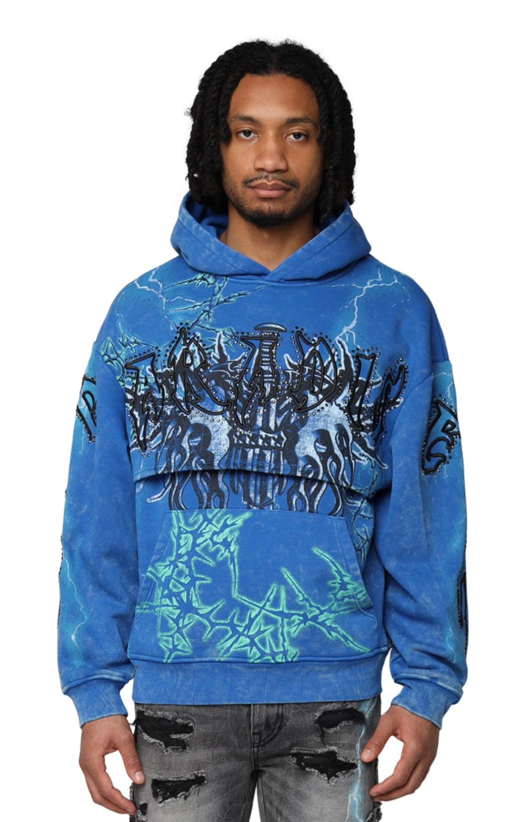 Rhinestone Smoke Rise Hoodie