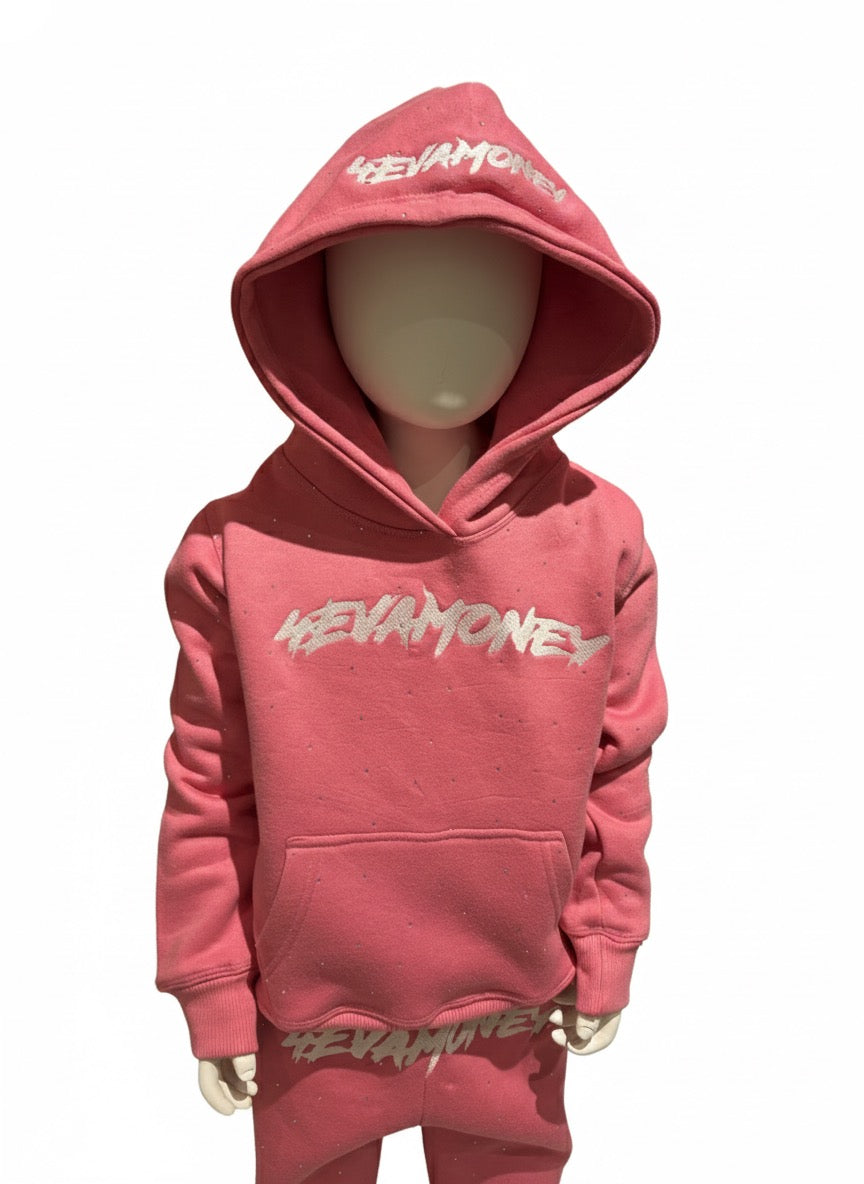 4EvaMoney Rhinestone Pink Kids Set
