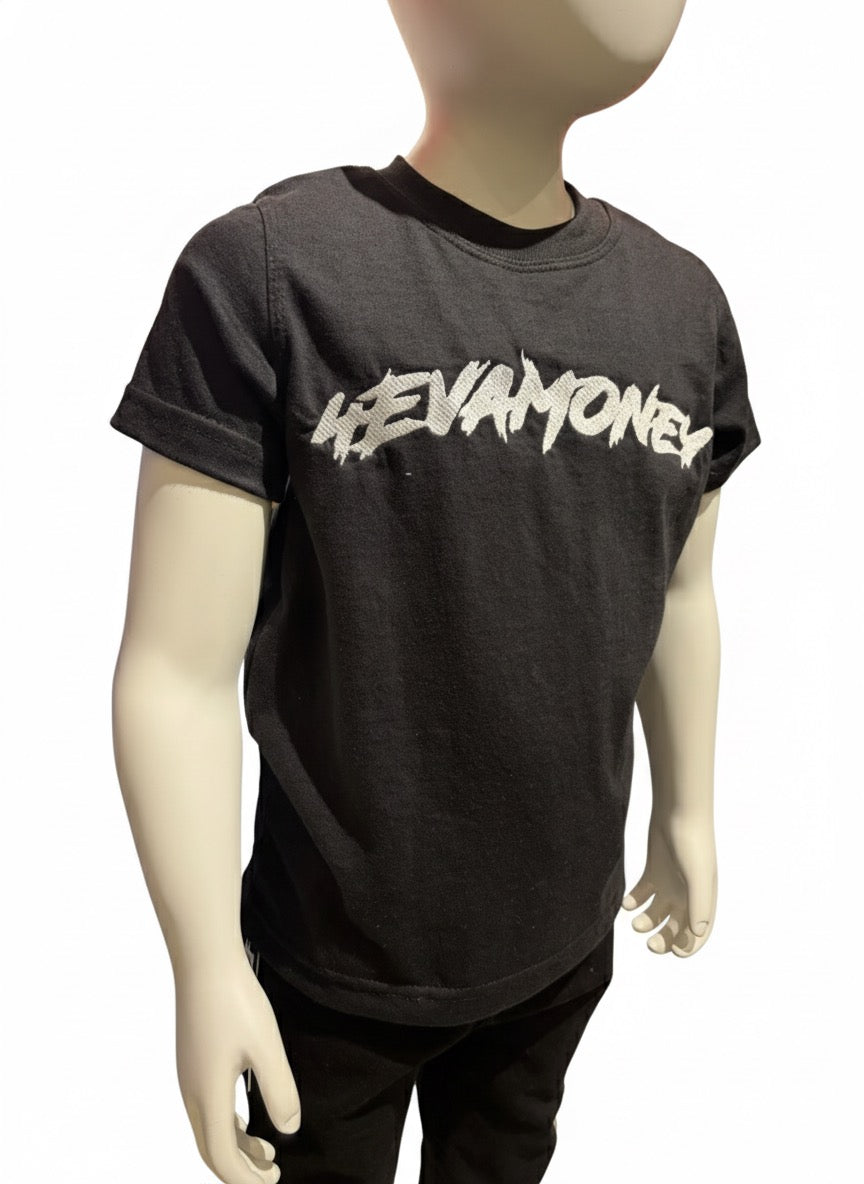 4EvaMoney Black Kids T-Shirt